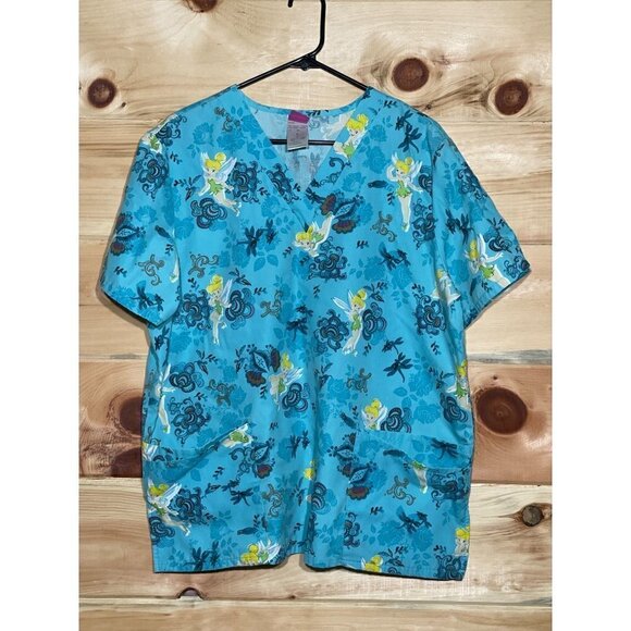 Disney tinker bell scrub top. The wonderful world of Disney: large - Picture 1 of 3